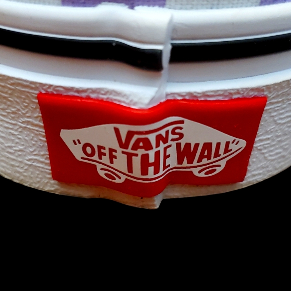 VANS Shoes Purple White Checkered Skate Board Womens Sneakers Skate EUC 7.5 - Picture 4 of 6